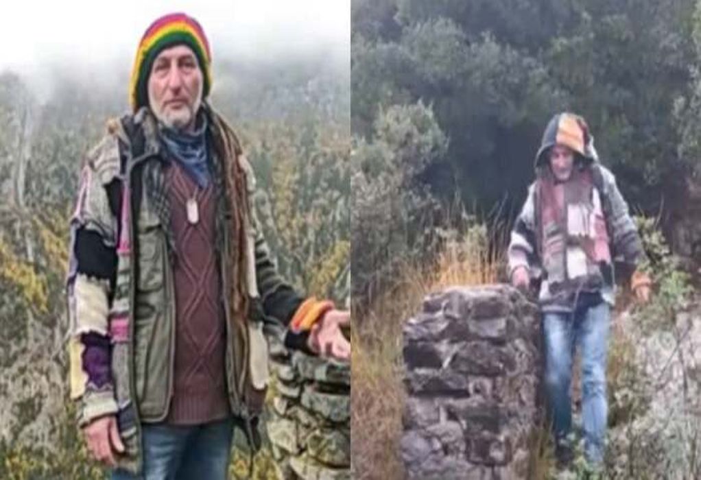 zoi_olumpos_2 Ζει σε καλύβα στον Όλυμπο και πίνει νερό από το φαράγγι του Ενιπέα (VIDEO)