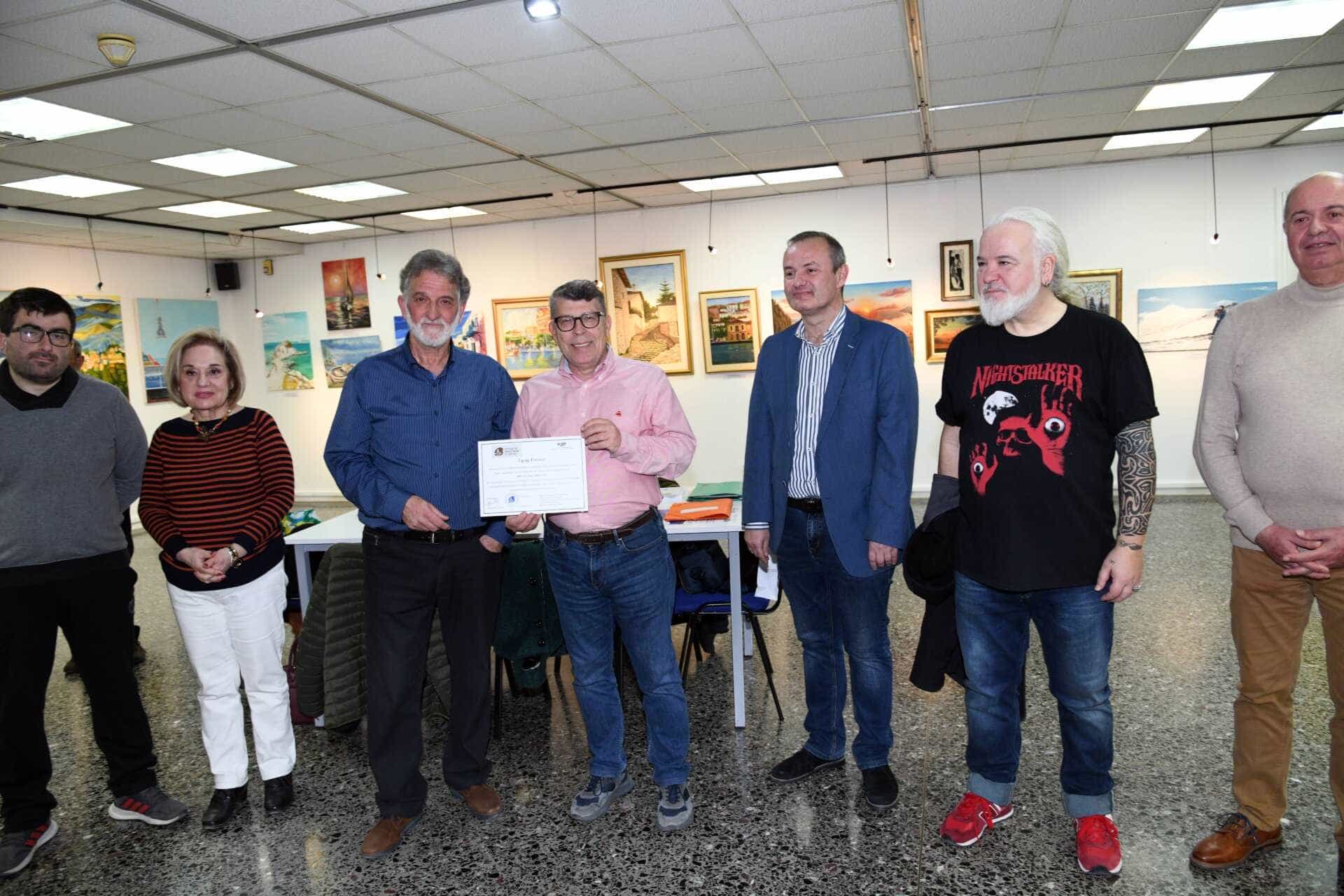 Από το κλείσιμο της έκθεσης Εικαστικών δημιουργημάτων του Συλλόγου Εικαστικών Ν. Λάρισας