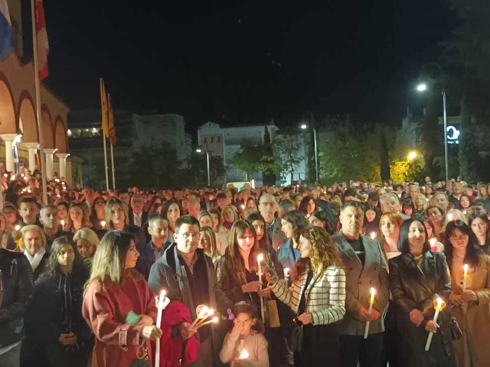 Με κατάνυξη η Αναστάσιμη Ακολουθία στον Ι.Ν του Αγ.Αχιλλίου