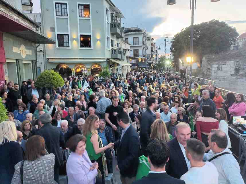Προεκλογική ομιλία Λιακούλη στο αρχαίο θέατρο Λάρισας