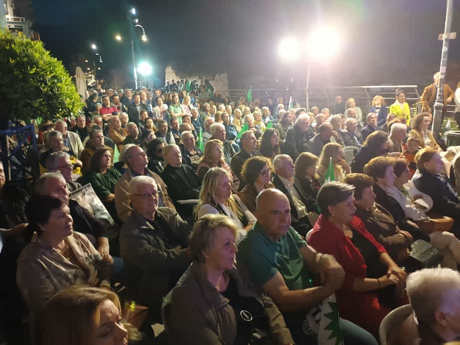 Προεκλογική ομιλία Λιακούλη στο αρχαίο θέατρο Λάρισας