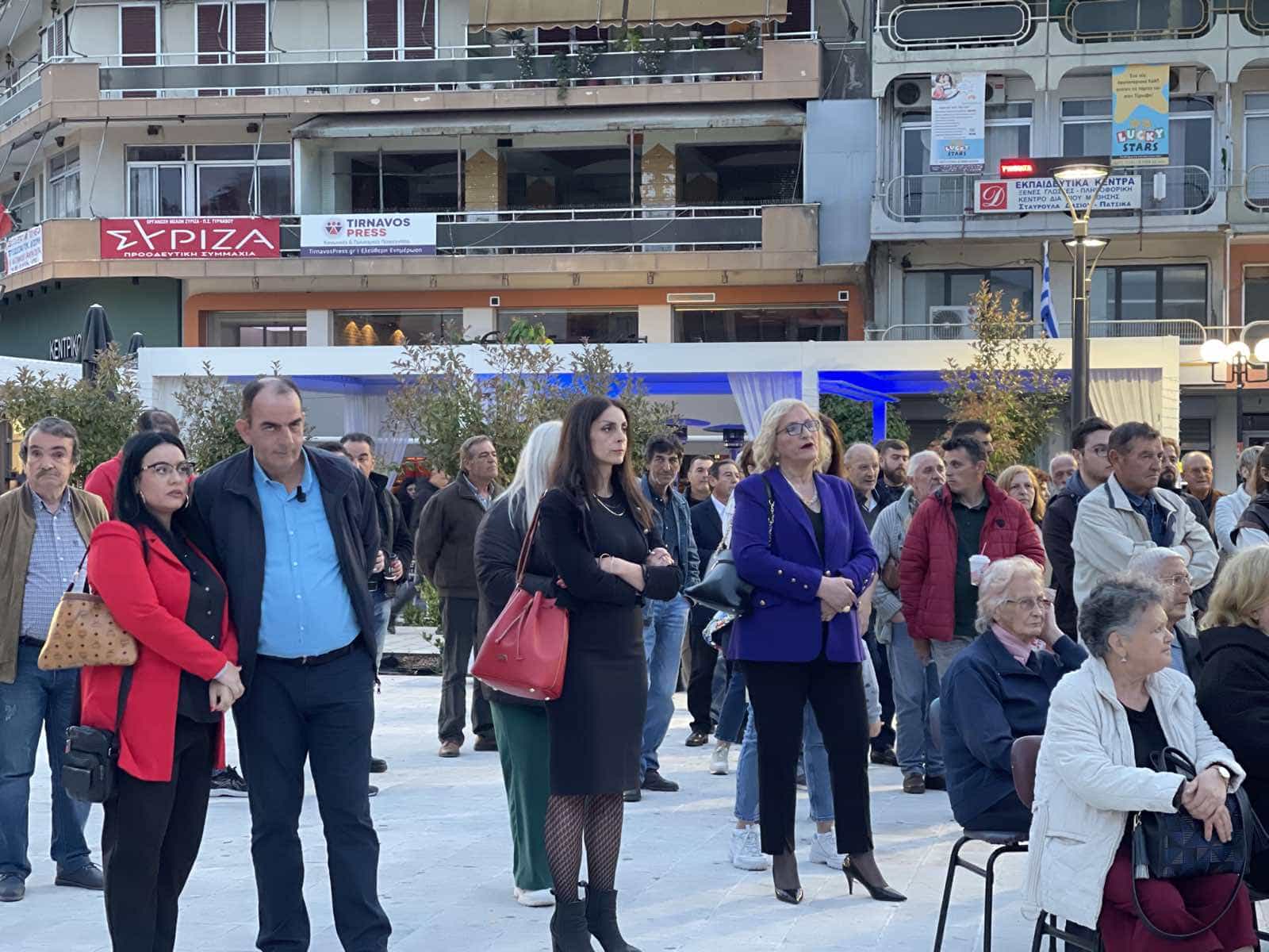 Προεκλογική συγκέντρωση του ΚΚΕ στον Τύρναβο