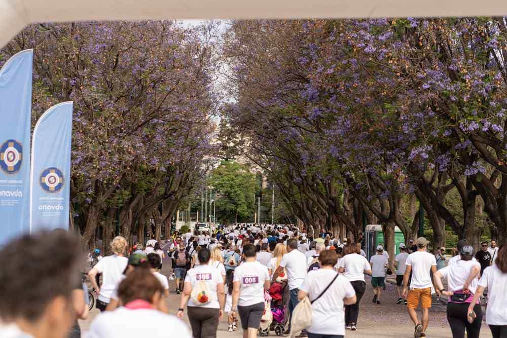 Δρομείς και βαδιστές λίγο μετά την εκκίνηση των 5χλμ. στο Ζάππειο (photo by Nick Paleologos)