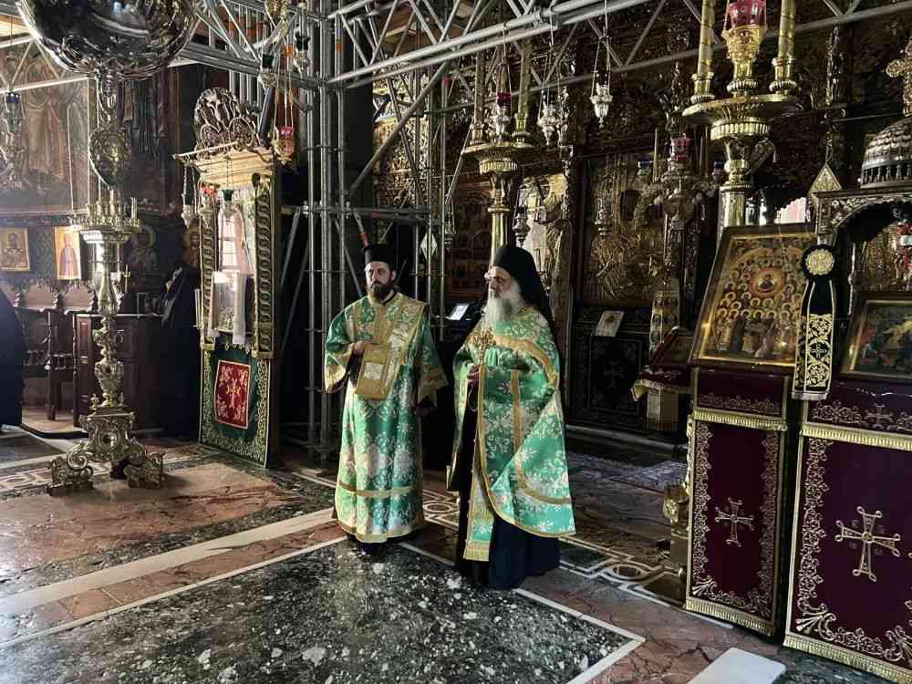 Στην Ιερά Μεγίστη Μονή Βατοπαιδίου ο Σεβασμιώτατος για την εορτή πάντων των εν τη Ιερά Μονή Αγίων