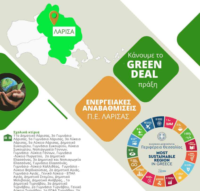 Τα 100+1 δημόσια κτίρια που αλλάζουν το ενεργειακό αποτύπωμα στην Περιφέρεια Θεσσαλίας