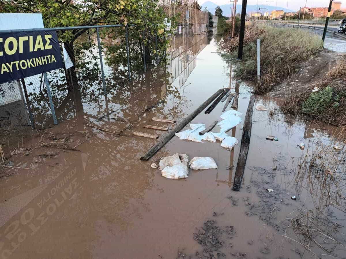 Λάρισα: Δραματικές στιγμές για την συνοικία Ιπποκράτη - Ξεχειλίζει ο Πηνειός