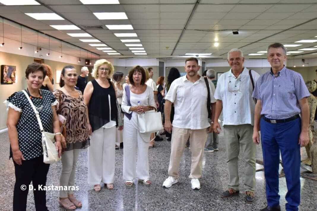 Αντιπροσωπεία υποψηφίων της Λαικής Συσπείρωσης Θεσσαλίας και στο Δήμο Λαρισαίων, στα εγκαίνια της εικαστικής έκθεσης Ροή στη Λάρισα