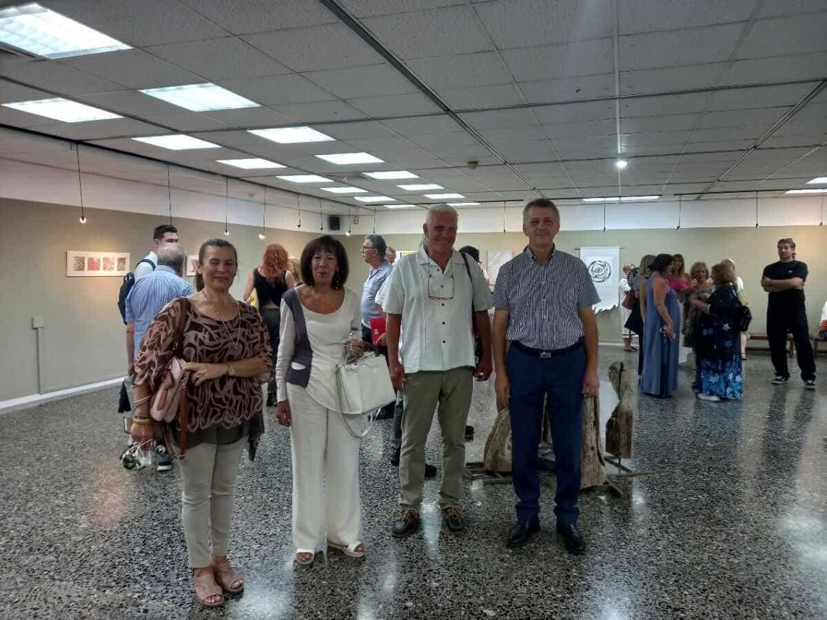 Αντιπροσωπεία υποψηφίων της Λαικής Συσπείρωσης Θεσσαλίας και στο Δήμο Λαρισαίων, στα εγκαίνια της εικαστικής έκθεσης Ροή στη Λάρισα
