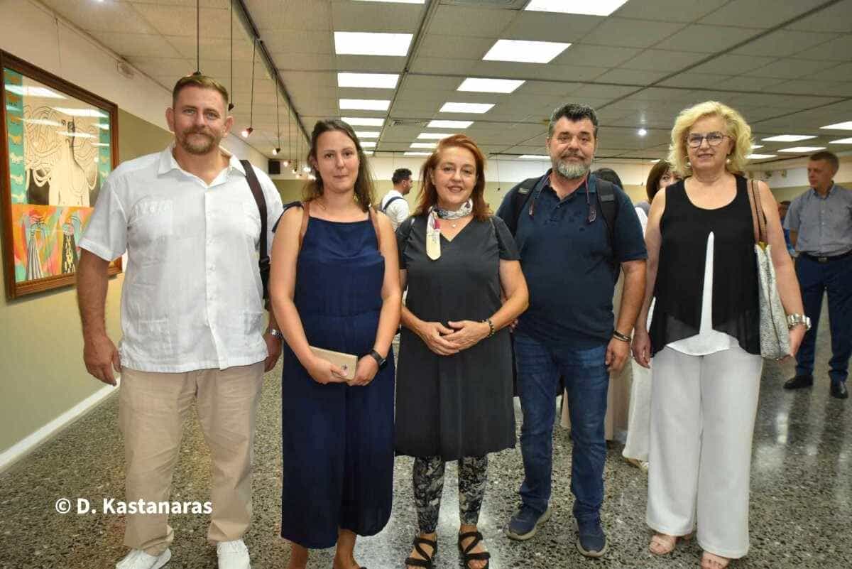 Αντιπροσωπεία υποψηφίων της Λαικής Συσπείρωσης Θεσσαλίας και στο Δήμο Λαρισαίων, στα εγκαίνια της εικαστικής έκθεσης Ροή στη Λάρισα