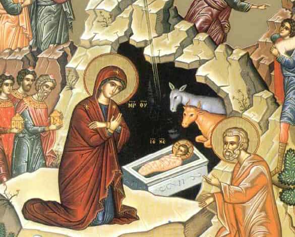 Στις 25 Δεκεμβρίου η αγία Εκκλησία μας γιορτάζει το μεγάλο και ανερμήνευτο γεγονός της κατά σάρκα γεννήσεως του Υιού και Λόγου του Θεού από την Υπεραγία Θεοτόκο.