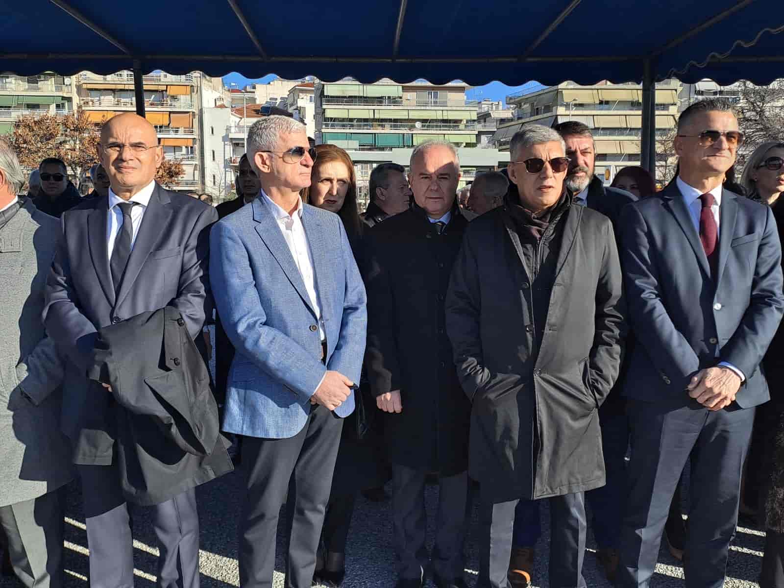 Ο Δήμαρχος Τεμπών, Γιώργος Μανώλης, στην τελετή παράδοσης - παραλαβής της Διοίκησης της 1ης Στρατιάς