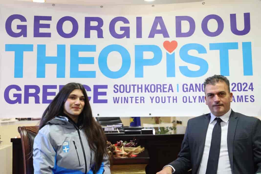 Με τη Λαρισαία πρωταθλήτρια Θεοπίστη Γεωργιάδου συναντήθηκε ο Δήμαρχος Λαρισαίων, κ.Θανάσης Μαμάκος