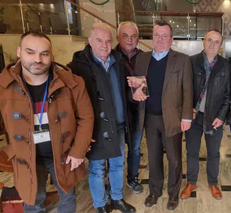 Συνάντηση του δημάρχου Τεμπών Γιώργου Μανώλη με τον Γενικό Πρόξενο της Ελλάδος στην Κορυτσά, Νίκο Γιωτόπουλο