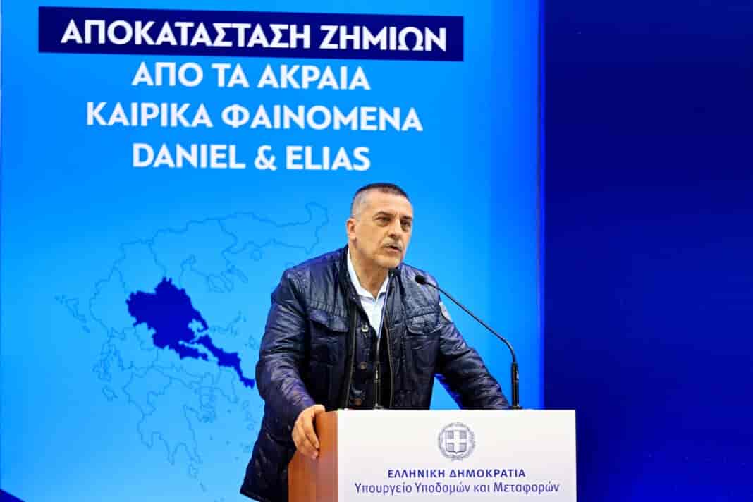 Ικανοποίηση Κουρέτα για τα έργα μόνιμων αποκαταστάσεων των ζημιών από τις κακοκαιρίες «Daniel» και «Elias»