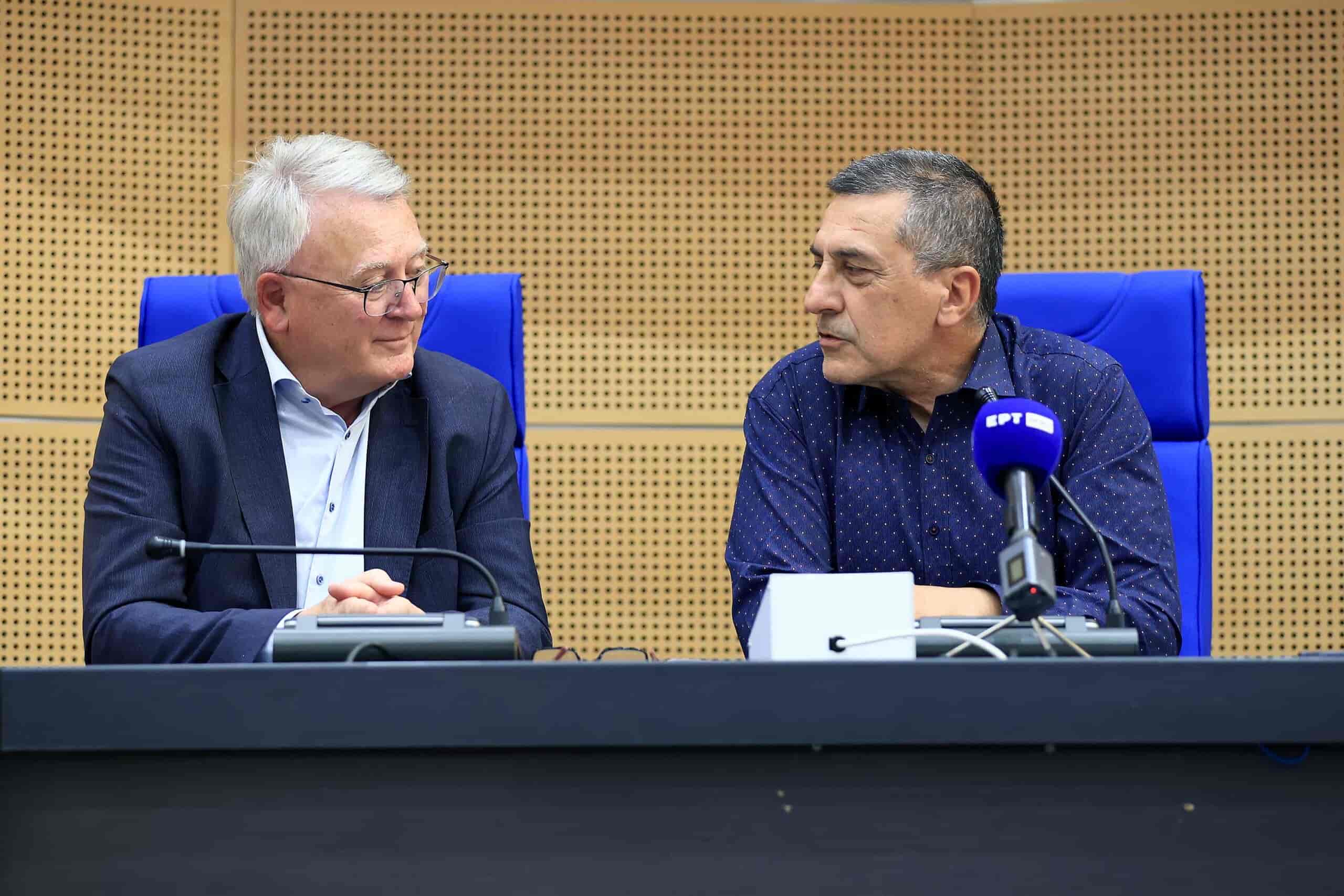 Δημήτρης Κουρέτας τον Ν.Σμιτ  και τον Ν. Ανδρουλάκη