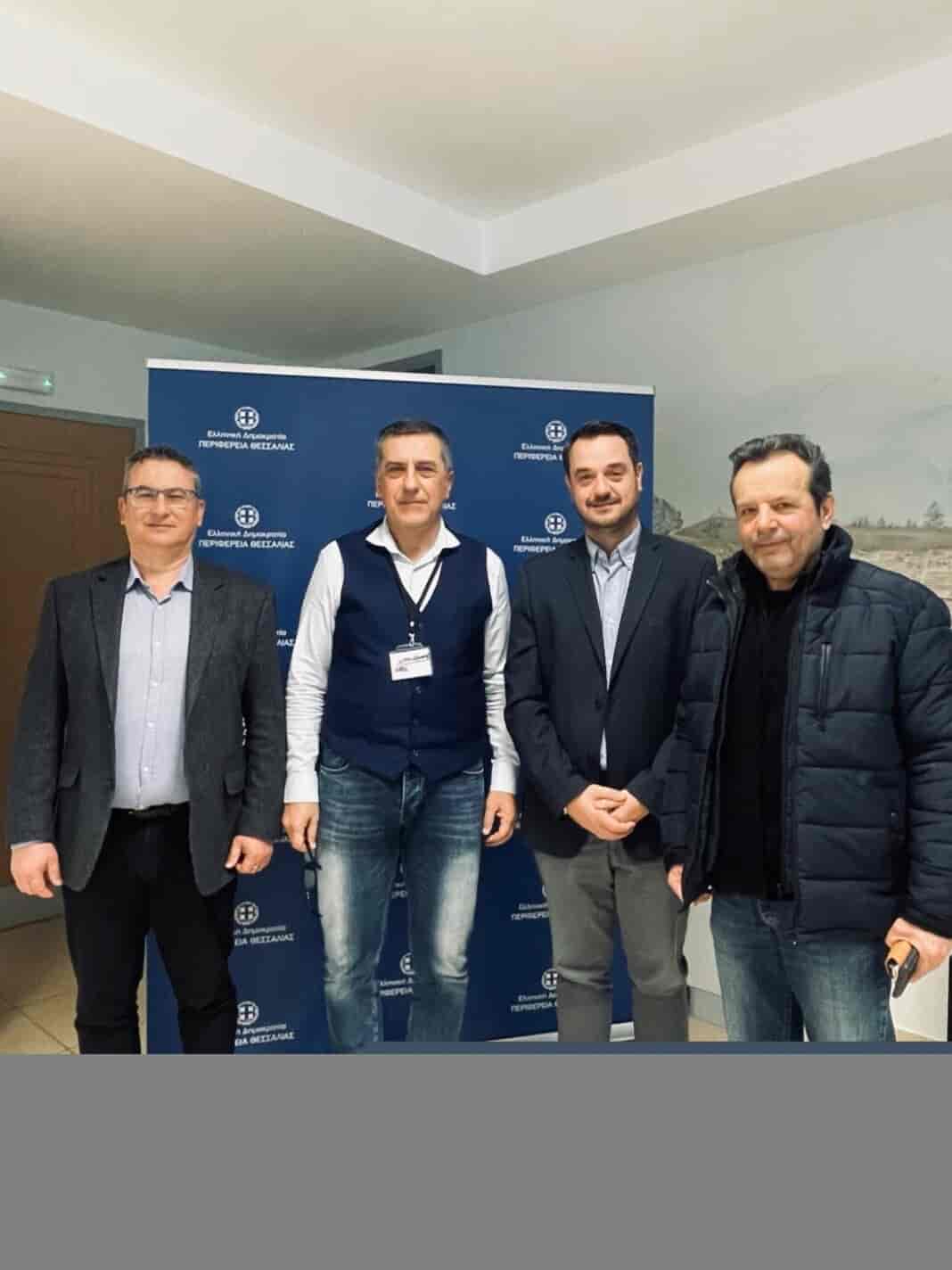 Εθιμοτυπική επίσκεψη του νέου Προέδρου του Κέντρου Κοινωνικής Πρόνοιας Περιφέρειας Θεσσαλίας στον Περιφερειάρχη Δημήτρη Κουρέτα