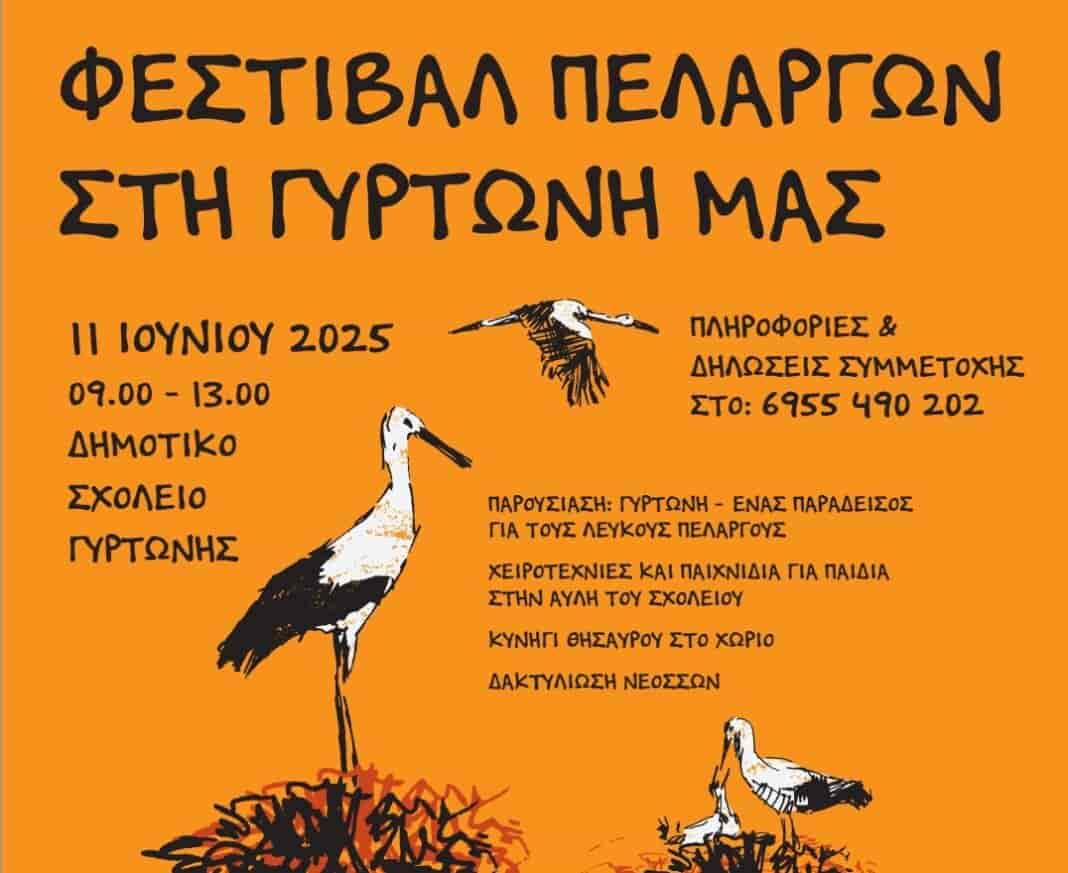 Το πρώτο Φεστιβάλ Πελαργών της Γυρτώνης είναι γεγονός