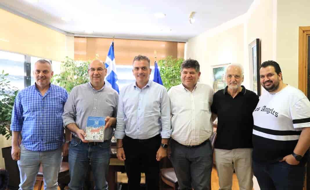 Κλιμάκιο Κύπριων Δημάρχων στη Λάρισα - Συνάντηση Θανάση Μαμάκου με Ανδρέα Βύρα, Κυριάκο Ξυδιά και Παντελή Γεωργίου της Ένωσης Δήμων Κύπρου