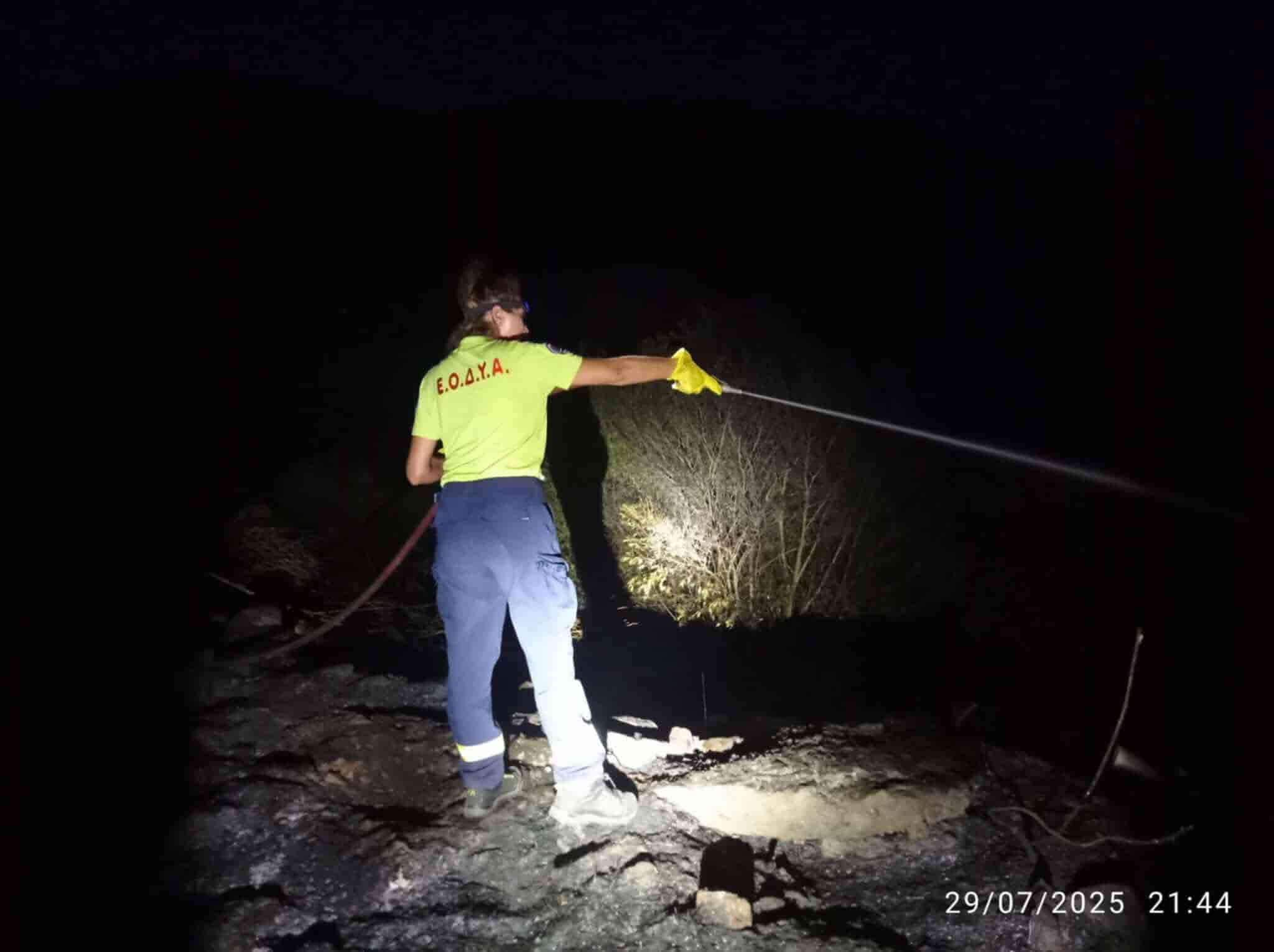 Συμμετοχή της ΕΟΔΥΑ στις πυρκαγιές στην Αγιά Λάρισας και πέριξ της ΠΑΘΕ