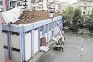 Ξεκίνησαν οι εργασίες αποκατάστασης της στέγης του Γυμναστηρίου στο 5ο Γυμνάσιο – Λύκειο