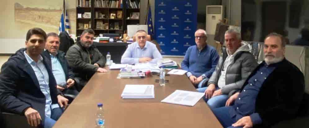 KOURETAS Συνάντηση Περιφερειάρχη Δημ. Κουρέτα με τις εργοληπτικές εταιρίες αποκατάστασης των ζημιών από τα φαινόμενα Daniel-Elias