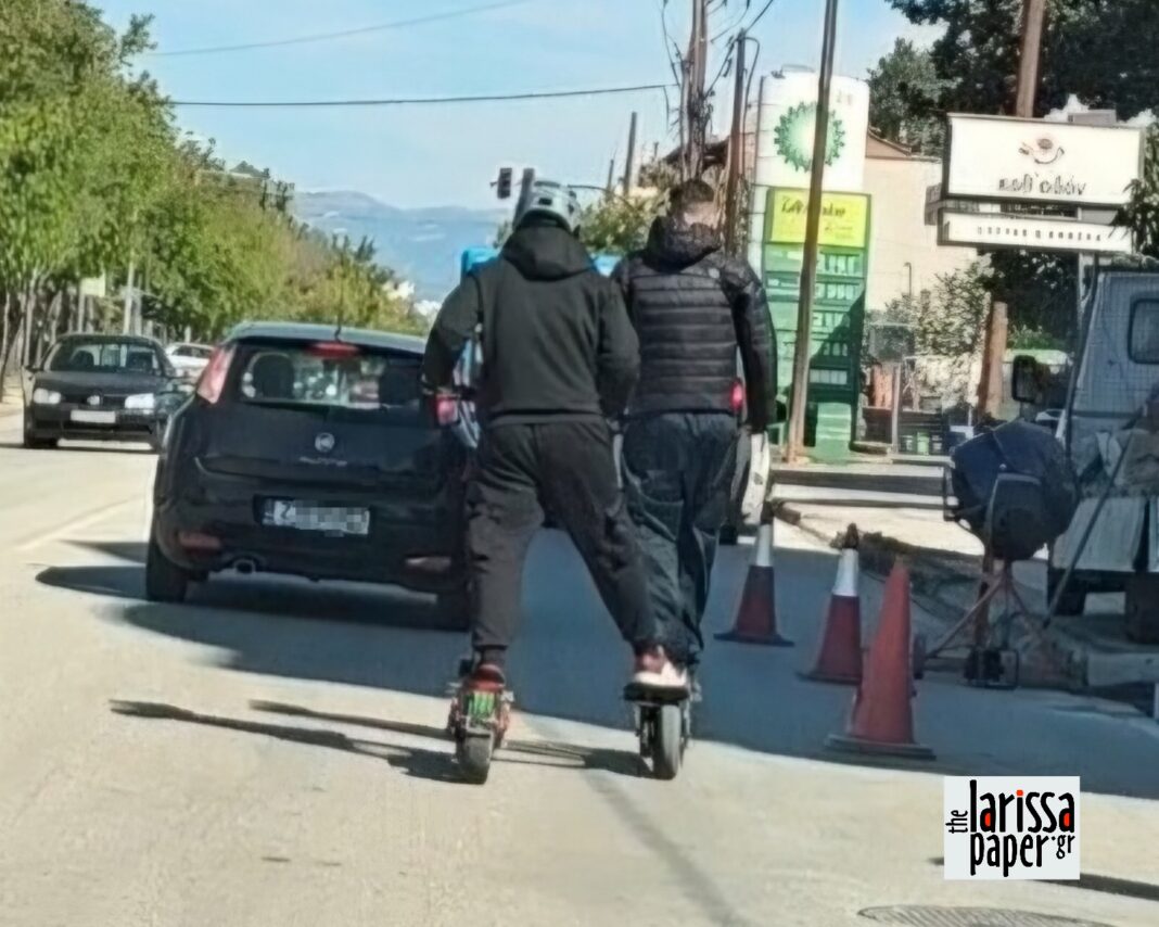 Λάρισα: Ακροβατικά.... με τα ηλεκτρικά πατίνια στους δρόμους