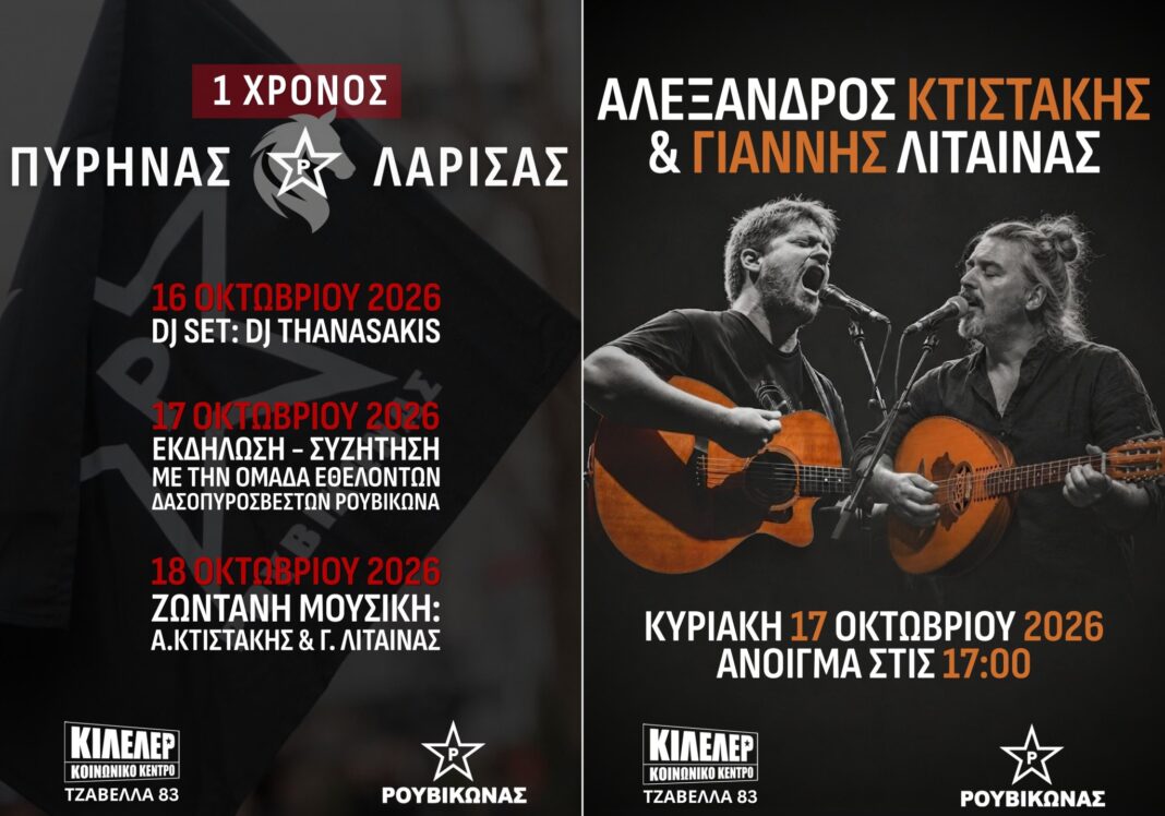 Rouvikonas_220051328 ΕΝΑΣ ΧΡΟΝΟΣ ΠΥΡΗΝΑΣ ΛΑΡΙΣΑΣ Έναν χρόνο μετά, ο πυρήνας του Ρουβίκωνα στη Λάρισα,